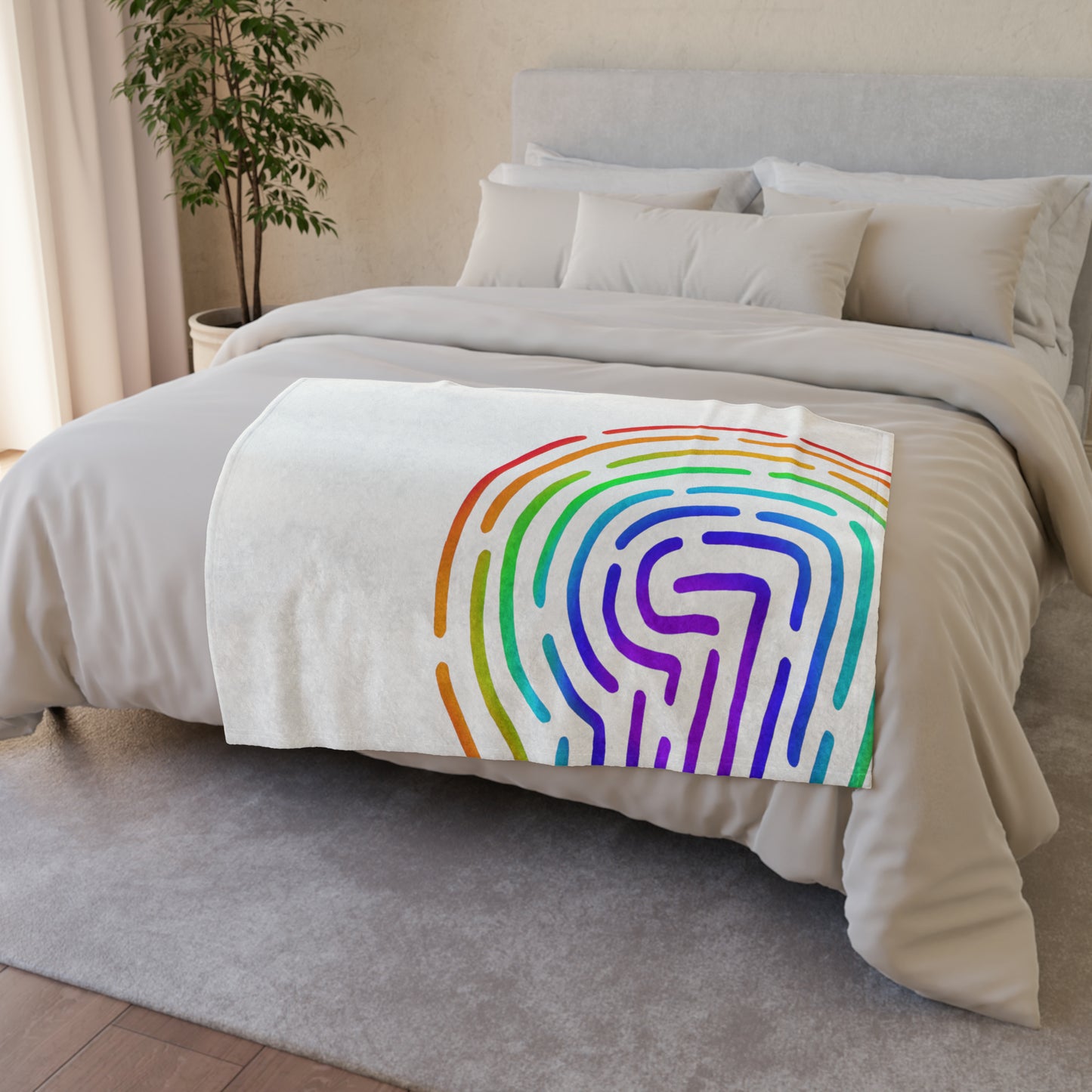 7 Fingerprint Soft Polyester Blanket