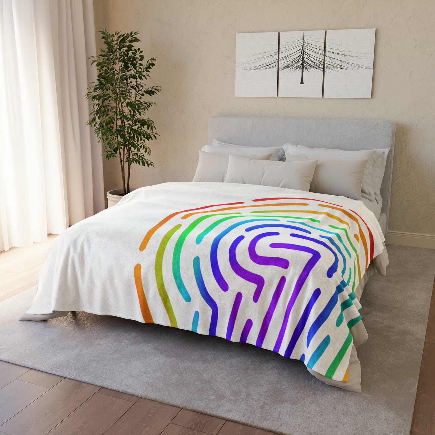 7 Fingerprint Soft Polyester Blanket