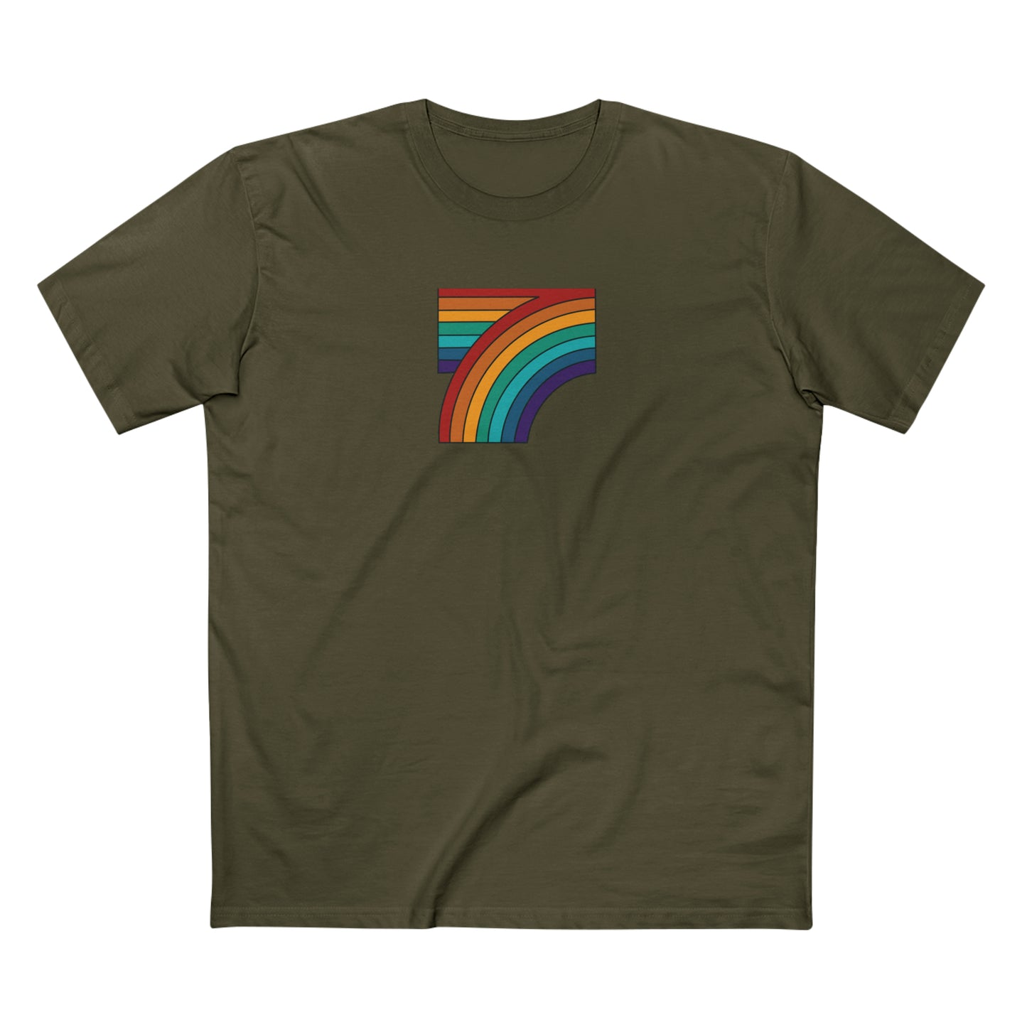 7 Rainbow FALL Men's Staple Tee